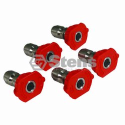 1/4" Composite Spray Nozzle / 3.0 Size, Red, 5 Pack