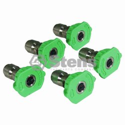 1/4" Composite Spray Nozzle / 3.0 Size, Green, 5 Pack