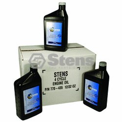 Stens 4-Cycle Engine Oil / 10W30-SJ Wt, Twelve 32 oz. bottles