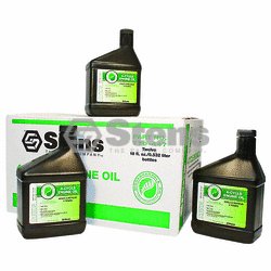Stens Bio 4-Cycle Engine Oil / SAE30-SJ Wt, Twelve 18 oz. Bottle